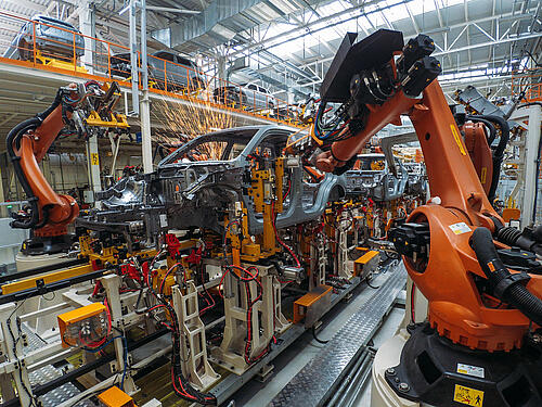 Autoproduktion mit Robotern