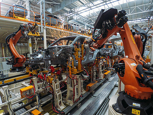Autoproductie met robots