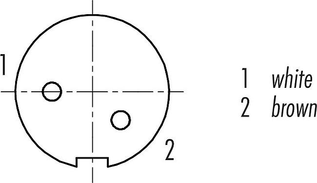 Arranjo de contato (Lado do plug-in) M9 Tomada angular, Contatos: 2, blindado, moldado no cabo, IP67, PUR, preto, 5 x 0,25 mm², 2 m