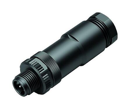 Abbildung M12 Duo-Kabelstecker, Polzahl: 4, 2.1-3.0 mm (2 Kabel) oder 4-5 mm (2 Kabel), ungeschirmt, schraubklemm, IP67, UL 2238