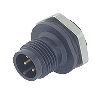 Illustration 86 4231 1002 00008 - M12 Male panel mount connector, Contacts: 8, unshielded, solder, IP67, UL, PG 9