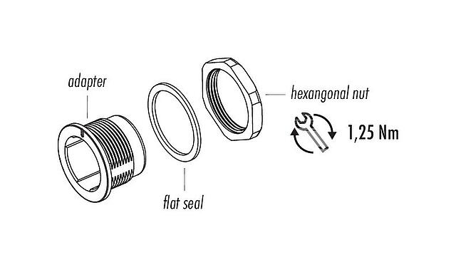 元件圖紙 Snap-in 快插 適配器, 非遮罩