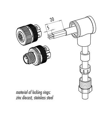 Assembly instructions 99 0430 135 04 - M12 Female angled connector, Contacts: 4, 4.0-6.0 mm, unshielded, screw clamp, IP67, UL