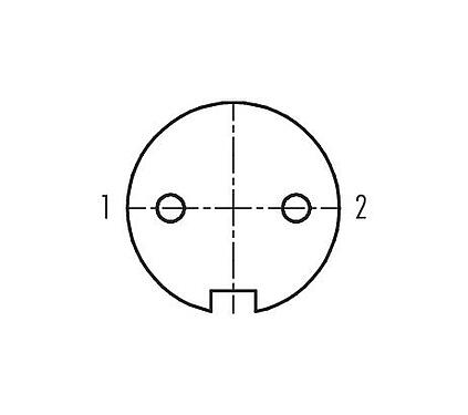 Contactconfiguratie (aansluitzijde) 99 2002 00 02 - M16 Kabeldoos, aantal polen: 2 (02-a), 4,0-6,0 mm, schermbaar, soldeer, IP40
