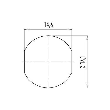 Amostra de montagem Snap-in Adaptador, desprotegido