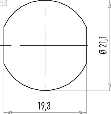 安装说明 Push Pull 孔头法兰座, 极数: 5, 可接屏蔽, 焊接, IP67, M21x1,0, 後壁安裝