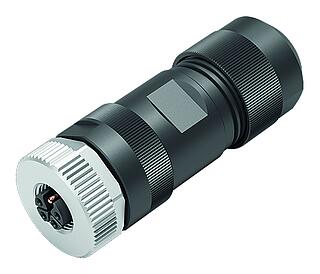 M12 Kabeldoos, aantal polen: 4+PE, 8,0-13,0 mm, onafgeschermd, schroefklem, IP67, UL 2238