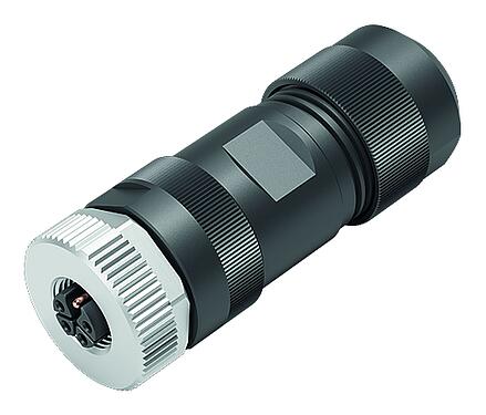 Illustration M12 Connecteur femelle, Contacts: 4+PE, 8,0-13,0 mm, non blindé, pince à visser, IP67, UL 2238
