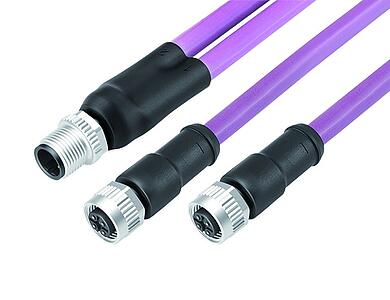 Automation Technology - Sensors and Actuators--Male cable splitter - 2 female cable connectors_765_VL-B-PROFI_gesch_M12SM12DD