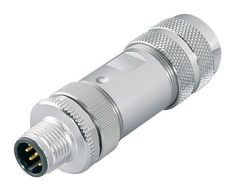 插圖 M12 直頭針頭電纜連接器, : 5, 8.0-10.0mm, 可接遮罩, 螺釘接線, IP67, UL 2238, 附防護環