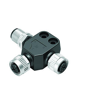 Automation Technology - Sensors and Actuators--Twin distributor, T-distributor, male M12x1 - 2 female M12x1_765_M12_T_D_SD_79-5254-190-04
