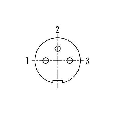 Contactconfiguratie (aansluitzijde) 99 0406 00 03 - M9 Kabeldoos, aantal polen: 3, 3,5-5,0 mm, onafgeschermd, soldeer, IP67