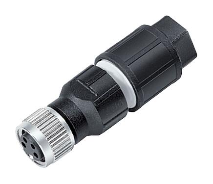 插图 99 3376 550 04 - M8 直头孔头电缆连接器, 极数: 4, 2.5-5.0mm, 非屏蔽, IDC, IP67