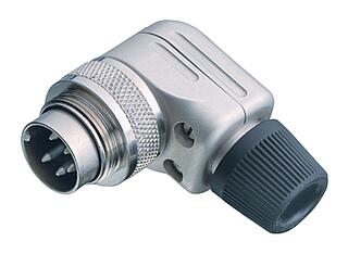 M16 Connecteur mâle coudé, Contacts: 6 (06-a), 6,0-8,0 mm, blindable, souder, IP40