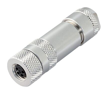 Ábrák M8 kábel aljzat, : 3, 4,0-5,5 mm, árnyékolható, csavaros bilincs, IP67, UL 2238, íriszrugó