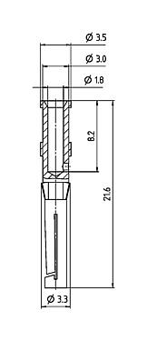Scale drawing Crimpcontact
