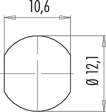 Assembly instructions / Panel cut-out Snap-In Female panel mount connector, Contacts: 12, unshielded, solder, IP67, UL 2238, VDE, M12x1.0, Front mounting