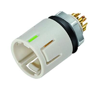 Illustration 99 9227 400 08 - Snap-In Male panel mount connector, Contacts: 8, unshielded, solder, IP67