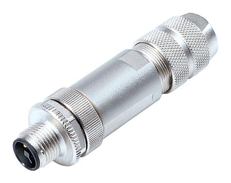 Ilustración M12 Conector de cable macho, Número de contactos: 4, 8,0-9,0 mm, blindable, tornillo extraíble, IP67, UL 2238, Pluma de iris