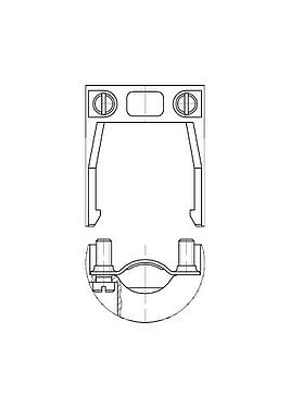 Maßzeichnung Zugentlastung, montiert