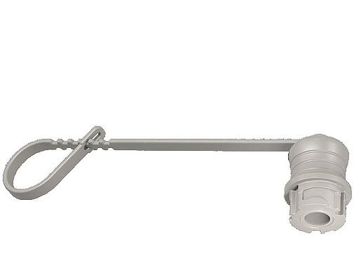 Abbildung Schutzkappe, IP67 gesteckt und verriegelt, mit Halteband