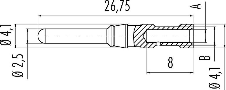 Scale drawing Crimpcontact