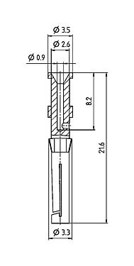 Scale drawing Crimpcontact