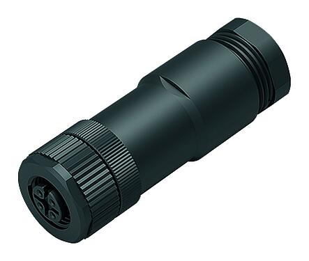 Illustratie M12 Duo-kabel female, aantal polen: 4, 2.1-3.0 mm (2 Kabel) of 4-5 mm (2 Kabel), onafgeschermd, schroefklem, IP67, UL 2238