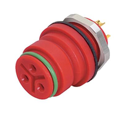 Illustration 99 9108 50 03 - Snap-In Female panel mount connector, Contacts: 3, unshielded, solder, IP67, VDE