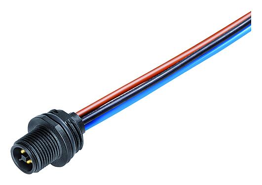 Иллюстрация M12 Фланцевая заглушка, Количество полюсов: 4, не экранированный, одножильные провода, IP68, UL 2238, M16x1,5, Фронтальное крепление