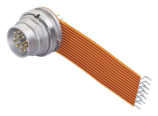 Illustratie M16 Male panel mount connector, aantal polen: 12 (12-a), onafgeschermd, THT, IP40, M18x0,75, Achterwandmontage