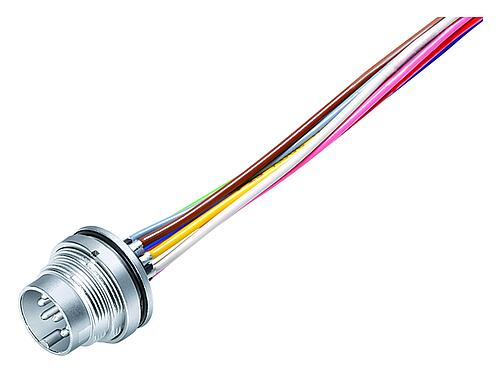 Abbildung M16 Flanschstecker, Polzahl: 5 (05-a), ungeschirmt, Litzen, IP67, UL 2238, M18x0,75, Rückwandmontage