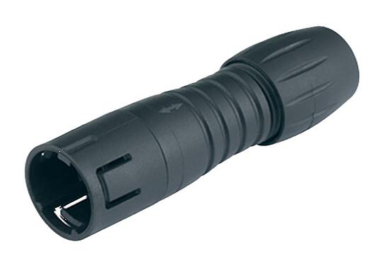 Illustration Snap-In Male cable connector, Contacts: 4, 3.5-5.0 mm, unshielded, solder, IP67, UL 2238