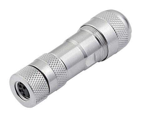 Illustrazione M8 Connettore cavo femmina, Numero poli: 3, 6,0-8,0 mm, schermabile, morsetto a vite, IP67, UL 2238, con anello di schermatura
