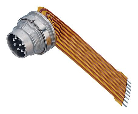 Illustratie M16 Male panel mount connector, aantal polen: 7 (07-a), onafgeschermd, THT, IP40, M18x0,75, Achterwandmontage