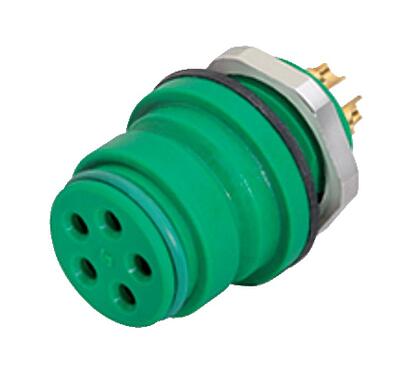 Illustration 99 9128 70 08 - Snap-In Female panel mount connector, Contacts: 8, unshielded, solder, IP67, VDE