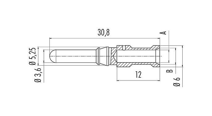 Scale drawing Crimpcontact