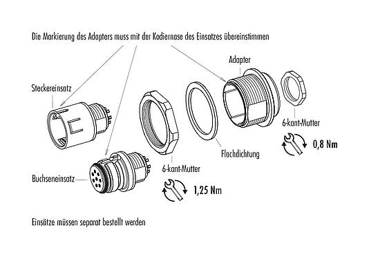 Montageanleitung Snap-In Adapter, ungeschirmt, VDE, Rückwandmontage