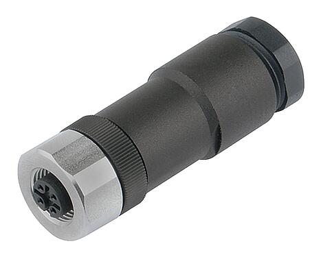 Abbildung M12 Duo-Kabeldose, Polzahl: 4, 2.1-3.0 mm (2 Kabel) oder 4-5 mm (2 Kabel), ungeschirmt, schraubklemm, IP67, UL 2238