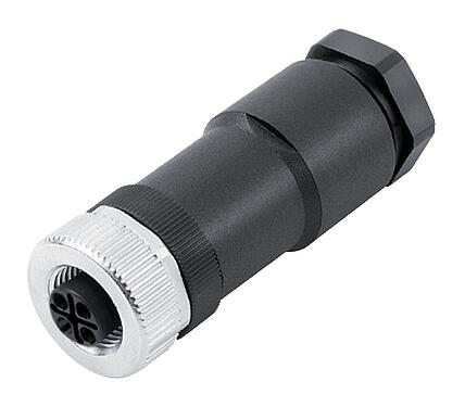 Illustratie M12 Kabeldoos, aantal polen: 2+PE, 8,0-10,0 mm, onafgeschermd, schroefklem, IP67, UL 2238