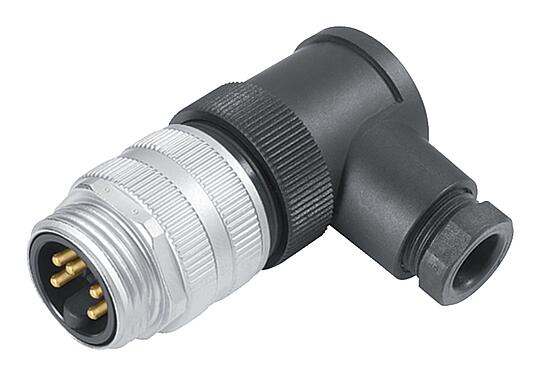 插图 7/8" 弯角针头电缆连接器, 极数: 2+PE, 6.0-8.0mm, 非屏蔽, 螺钉接线, IP67, UL 2238, VDE
