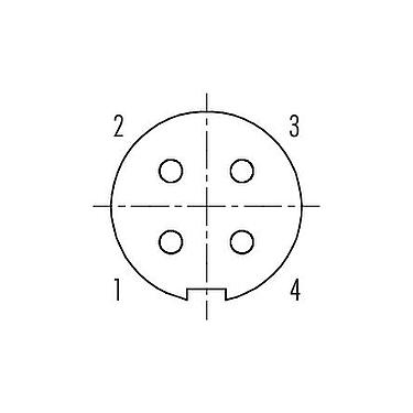 Contact arrangement (Plug-in side) Push Pull Female cable connector, Contacts: 4, 3.5-5.0 mm, shieldable, solder, IP67