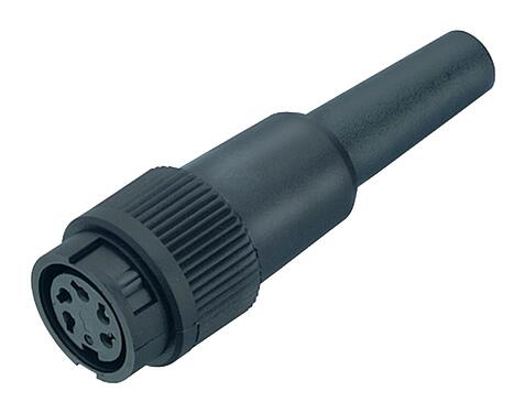 Illustration Bayonet Female cable connector, Contacts: 5, 3.0-6.0 mm, unshielded, solder, IP40