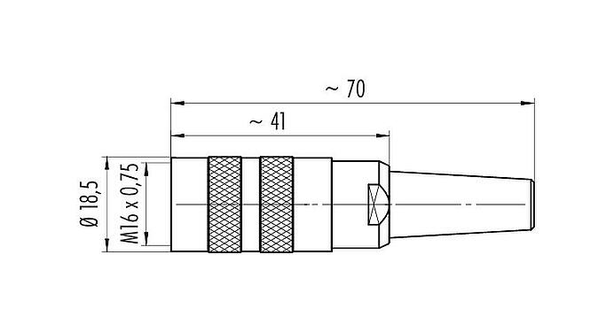 Výkres v měřítku M16 Kabelová box, : 3 (03-a), 6,0-8,0 mm, stínitelné, šroubovací svorka, IP40