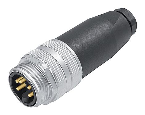 Illustration 7/8" Connecteur mâle, Contacts: 4+PE, 10,0-12,0 mm, non blindé, pince à visser, IP67, UL 2238, VDE