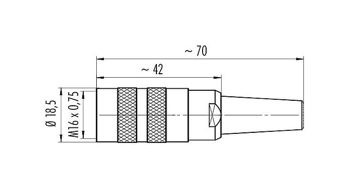 Výkres v měřítku M16 Kabelová box, : 6 (06-a), 6,0-8,0 mm, stínitelné, krimpování (krimpovací kontakty je třeba objednat zvlášť), IP40