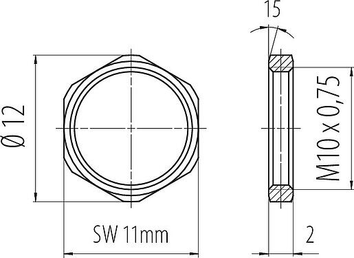 Disegno in scala M10x0,75