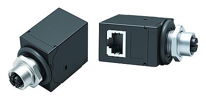 Automatisierungstechnik - Datenübertragung--Schaltschrankdurchführung, Dose - RJ45 gewinkelt_825-X_3_FD_RJ45_wi_Kombi
