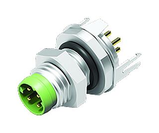 M8 Phích cắm gắn bảng, Số lượng cực : 4, có thể che chắn, THT, IP67, M8x1,0, Chốt trung tâm, túp lều