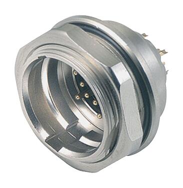 Illustration 09 4815 81 05 - Push Pull Male panel mount connector, Contacts: 5, shieldable, solder, IP67, front fastened
